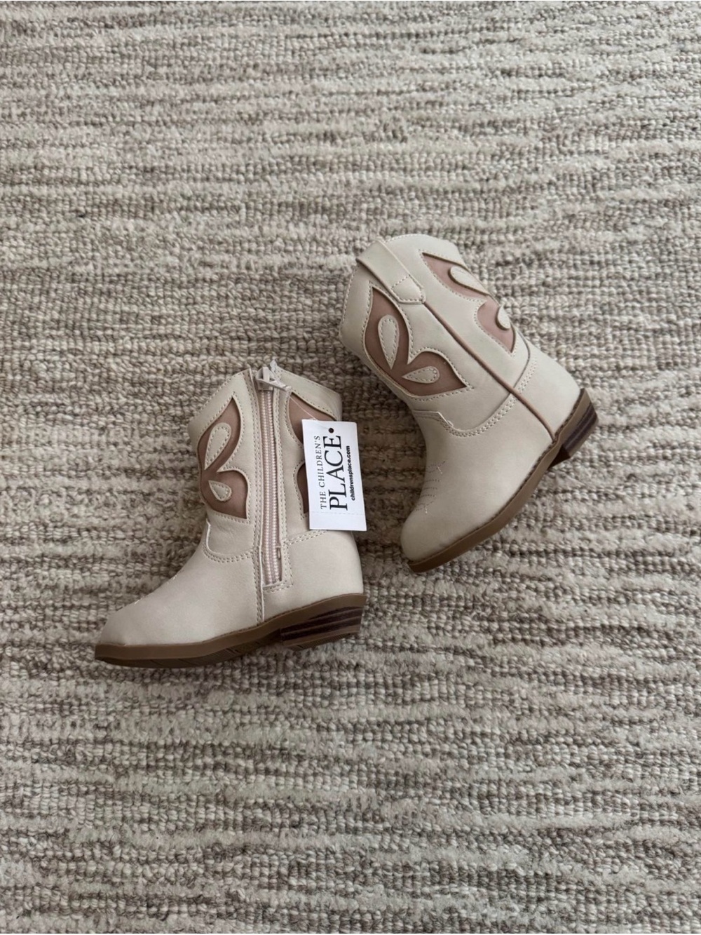 The Children's Place Beige and Tan Girls' Cowboy Boots